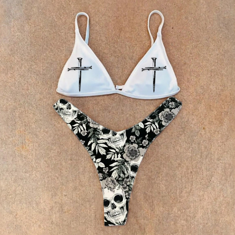 Wholesale New Funny Dark Punk Sexy Curve lyester Swimwear