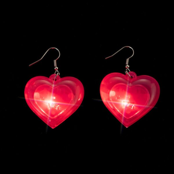 O1CN01AgCQ7421aVkfkz5v7__934707001-0-cib Wholesale Valentine's Day Series LED Lights, Heart-shaped Luminous Plastic Earrings