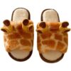 Wholesale of Autumn and Winter Giraffe Plush Cotton Slippers