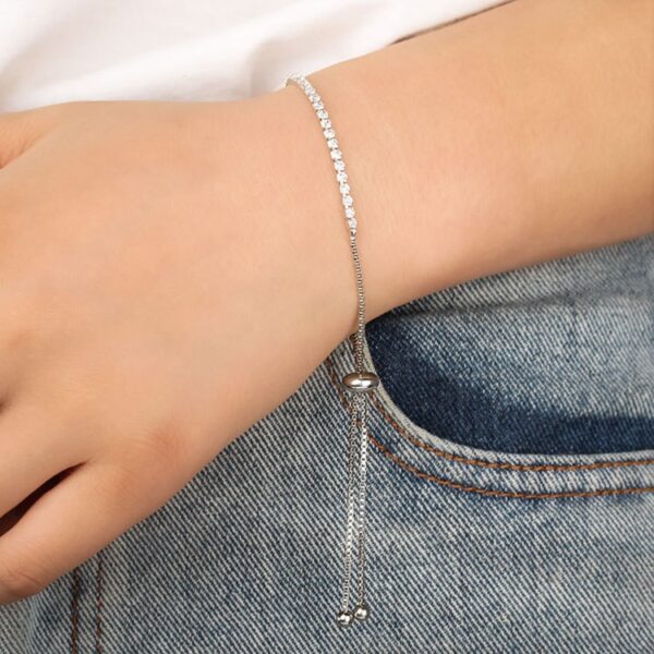 Wholesale Telescopic Rhinestone Claw Chain Adjustable Alloy Bracelet