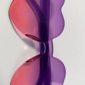 Purple on top and pink on bottom