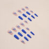 Wholesale Blue Butterfly Cool Sensation Powder Sheer Nail Stickers