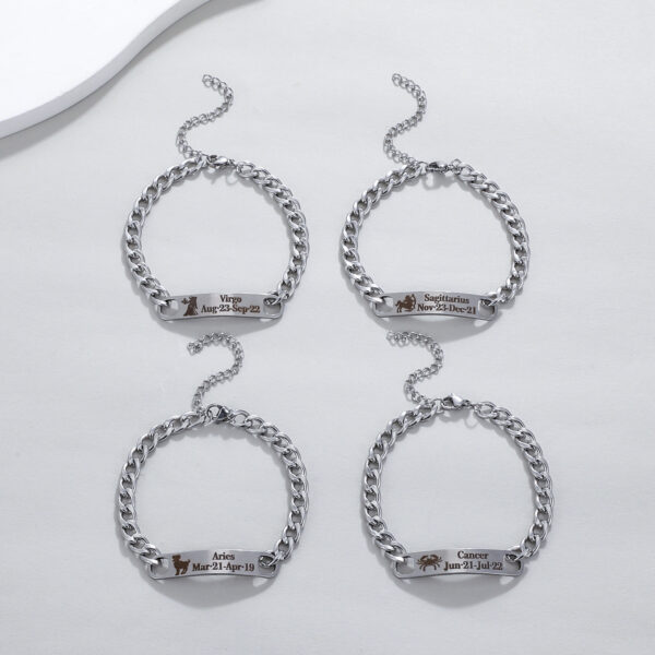 Wholesale Twelve Constellations Stainless Steel Bracelet
