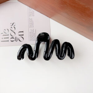 11cm Wave-Lacquer Black / Metal