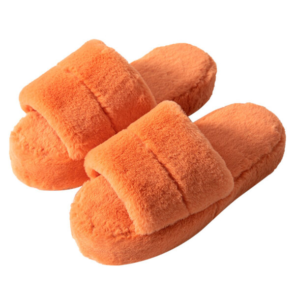 Wholesale Open Toe Plush Cotton Slippers