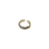 Wholesale Real Gold Plating Diamond Opening Literary Rings Alloy