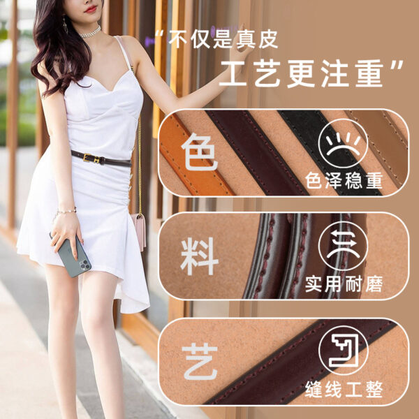 Wholesale Genuine Leather Thin Belt Cowhide Small Belt