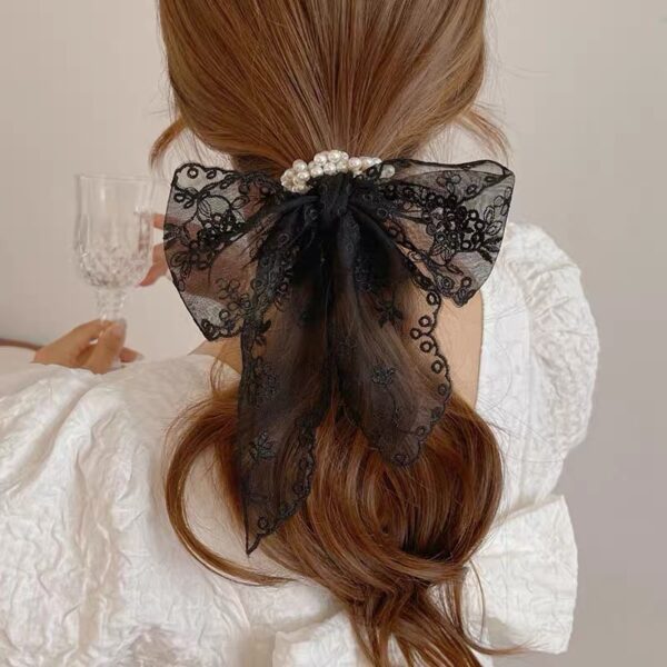 O1CN01AokHWo2KTA4cSrOsU_2208314899557-0-cib Wholesale Pearl Ponytail Bow Hair Rope