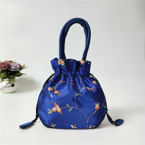 New Royal Blue Embroidered Bag