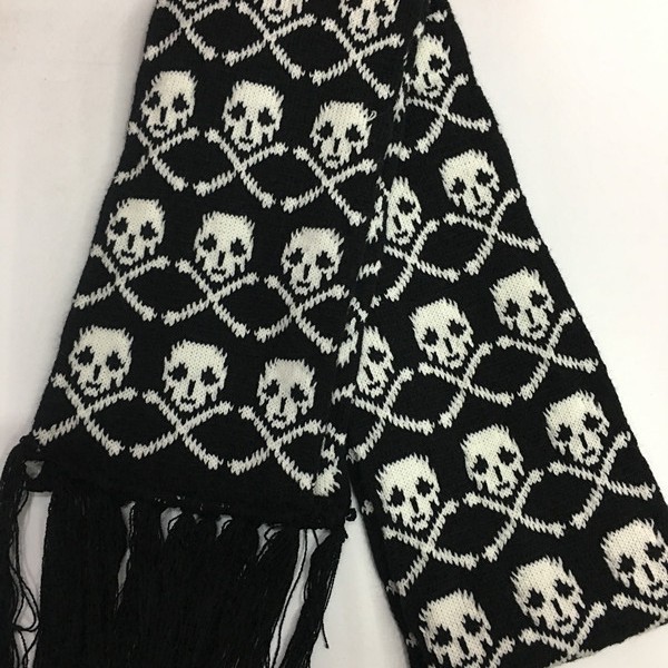 Wholesale Knitted Jacquard Ghost Head Skull Scarves