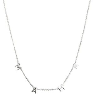 Silver letter necklace