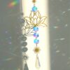 Wholesale Sun Catcher Gardening Crafts Golden Lotus AB Color Pendant Crystal Pendant