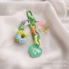 Wholesale Plastic Donut Frosted Bear Keychain 10PCS