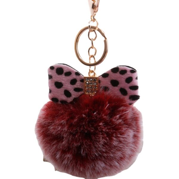 O1CN01AsW8jQ1Bs2h6xlKgV_0-0-cib Wholesale Plush Leopard Diamond Bow Keychain