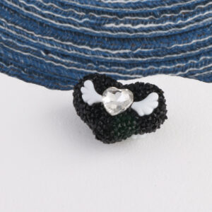 Black Heart Big Wings Double Sided