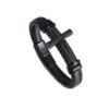 Wholesale Cross Mens Leather Alloy Bracelet