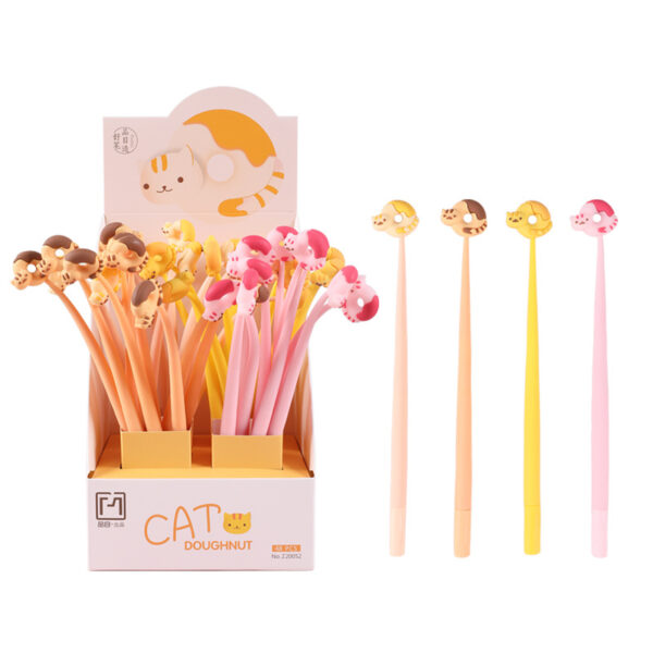 O1CN01AvIFGe1htwCML0DT0_978514336-0-cib Wholesale Silicone Cat Donut Gel Pen