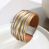 Wholesale Multi Gradient Mixed Color Leather Magnetic Buckle Bracelet