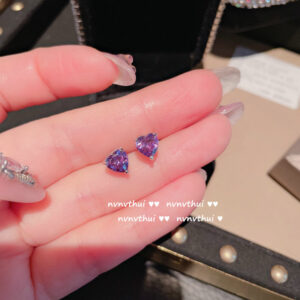 Colorful MINI purple love ear studs