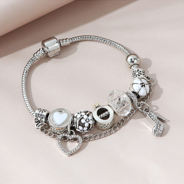 Wholesale Diamond Flower Love High Heels Bracelet