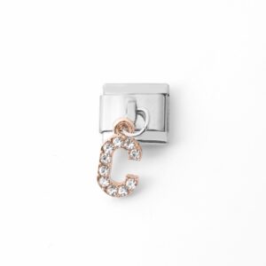 0744-18K Zircon Letter C