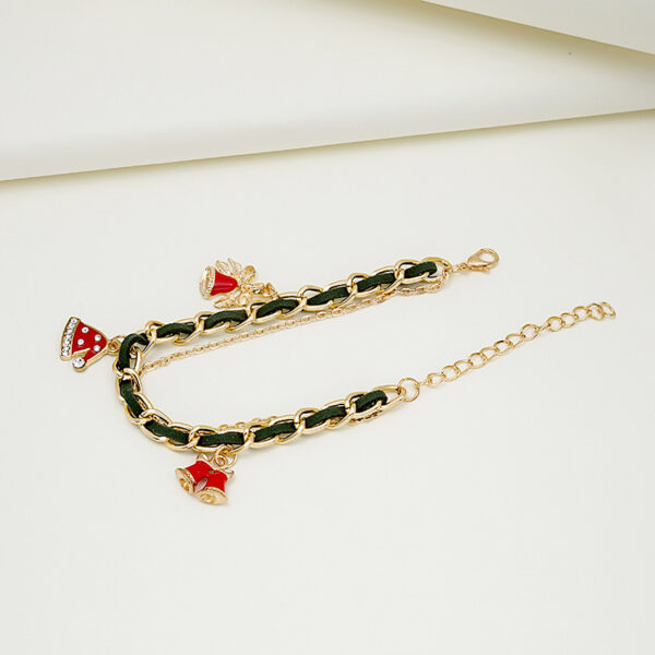 O1CN01AzB0Zh1onFZdM8lHN_2059265269-0-cib Wholesale Christmas Oil Drop Christmas Tree Snowman Cane Pendant Multi-layer Chain Bracelet