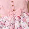 Wholesale Baby Sleeveless Flower Cotton Baby Clothes