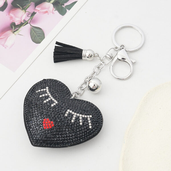 Wholesale Valentine's Day Creative Love Expression Hot Diamond Keychain