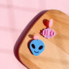 Wholesale Earrings Acrylic Cute Cartoon Alien