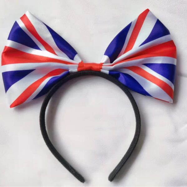 Wholesale Union Jack Flag Bow Headband