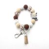 Wholesale Yak Silicone Beads Wooden Beads Tassel Bracelet Keychain