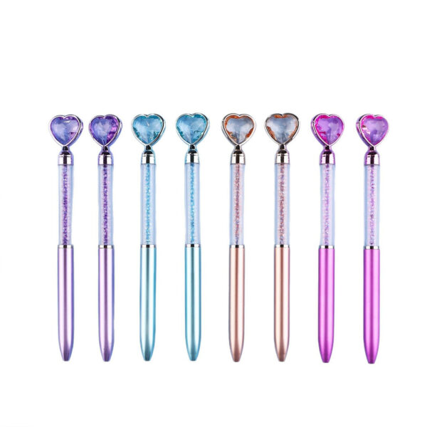 O1CN01B4Ezyn1egFhlEQaoe_2208127063900-0-cib Wholesale Metal Rod Diamond Love Ball Pen Colored Crystal Flowing Sand Broken Diamond Pen