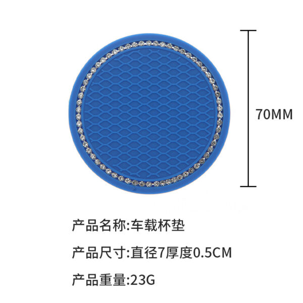 Wholesale Water Coaster PVC Diamond Coaster Round Storage Mat