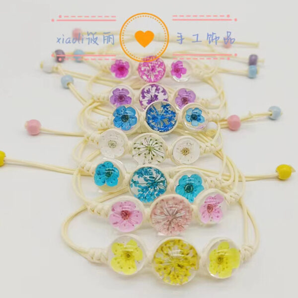 Wholesale Cherry Blossom Hand-woven Real Flower Bracelet