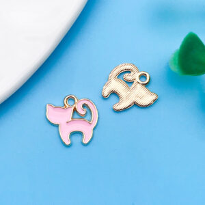 1 12x12mm oil dripping pink cat-9935-0.6g