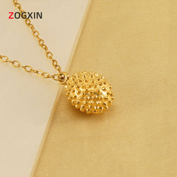 O1CN01BAk3qc1tSFcfd8Xu8_2211833655900-0-cib Wholesale Stainless Steel 18k Gold Plated Durian Necklace Titanium Steel