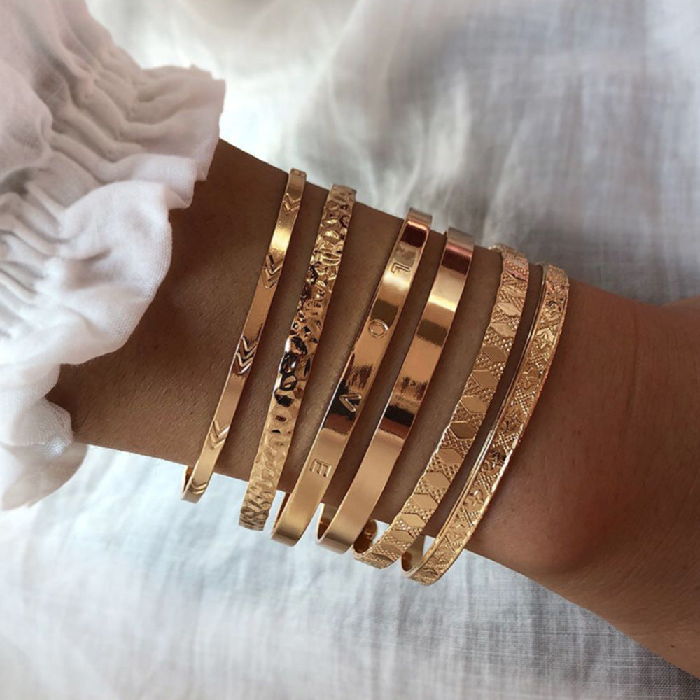 Wholesale Cole Gold Opening Iron Bracelet