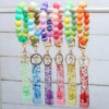Wholesale ATM Card Reader Colorful Silicone Beaded Wrist Keychains