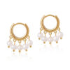 Wholesale French Pearl Earrings Brass Plated 18K Real Gold Earrings