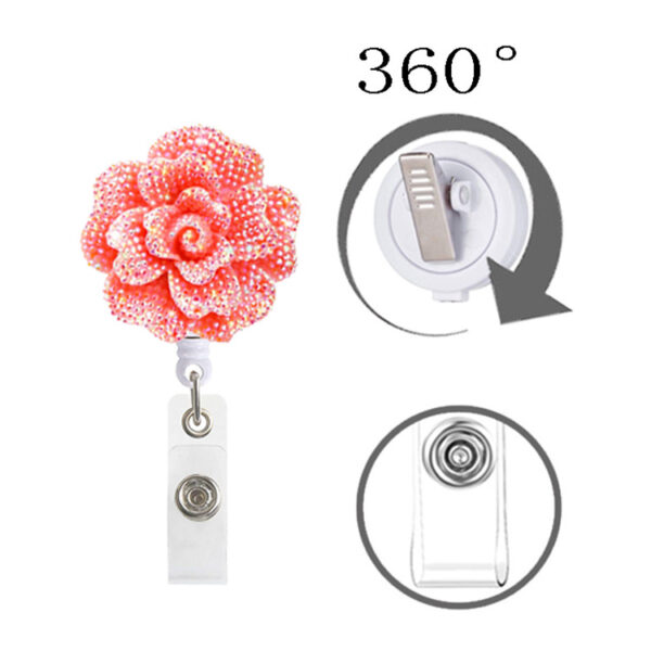 O1CN01BIyFI41DSyFtaFZ9M_971130216-0-cib-1 Wholesale Badge Reels Shiny Flowers Acrylic Retractable Keychains