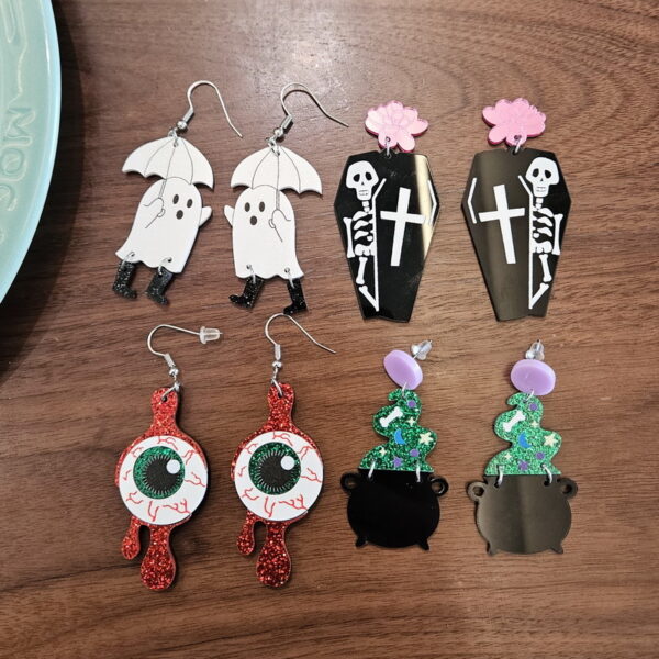 Wholesale New Black Cat Pumpkin Halloween Horror Eyeballs Eyes Blood Drops Girl Holiday Accessories