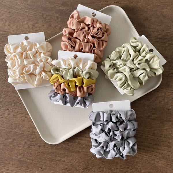 Wholesale Satin Solid Color Fabric Large Intestine Hair Tie