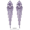 Wholesale Micro Pave Diamond Zircon Tassel Earrings OLY-ES-SHY001