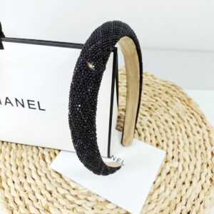 2.4cm diamond pearl rhinestone headband [black]]