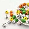 Wholesale Ball Series Printed Wooden Beads