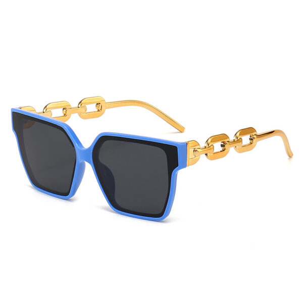 Wholesale Large Frame Box Semi-metal Chain PC Women's Sunglasses