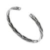 O1CN01BOMEdK1lsLKcfu6Kt_2208865594874-0-cib Wholesale Vintage Silver Twist Braided Open Adjustable Bracelet