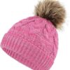 Wholesale Autumn and Winter Children's Wool Ball Thickened Baby Versatile Knitted Twist Warm Kids Beanie