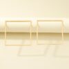 Wholesale Metal Oversized Rectangular Frame Alloy Earrings