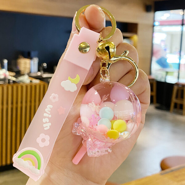 Wholesale Acrylic Quicksand Lollipop Keychain